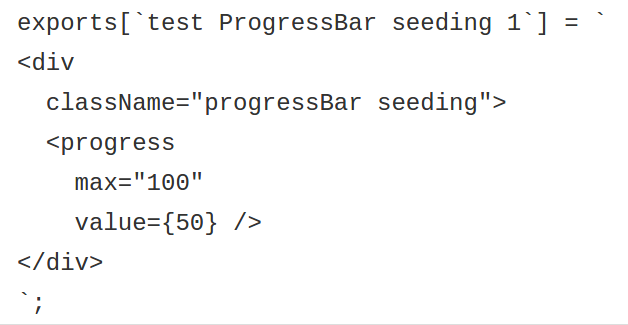 Jest progressbar snapshots