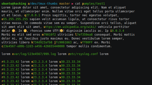 tmux-thumbs